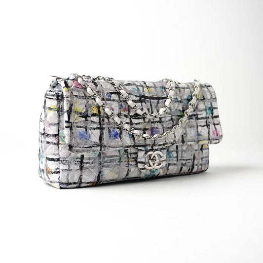 Chanel Classic Flap Graffiti Art Print Shoulder Bag