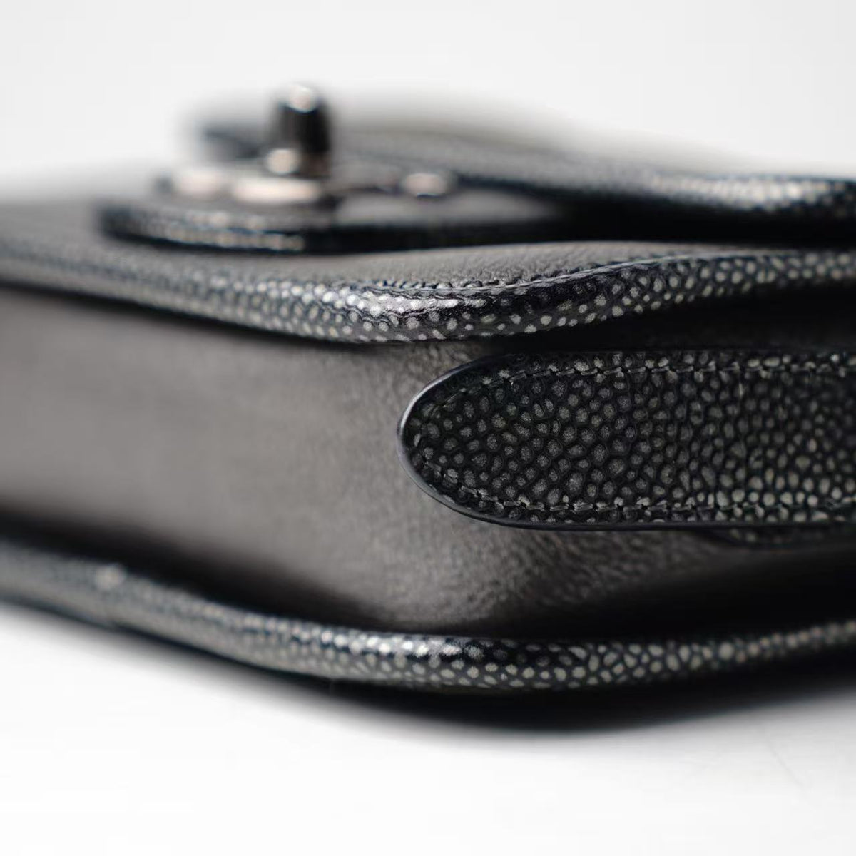 Chanel Mini Flap Crossbody Bag (Stingray‑Trim Mixed‑Leather)