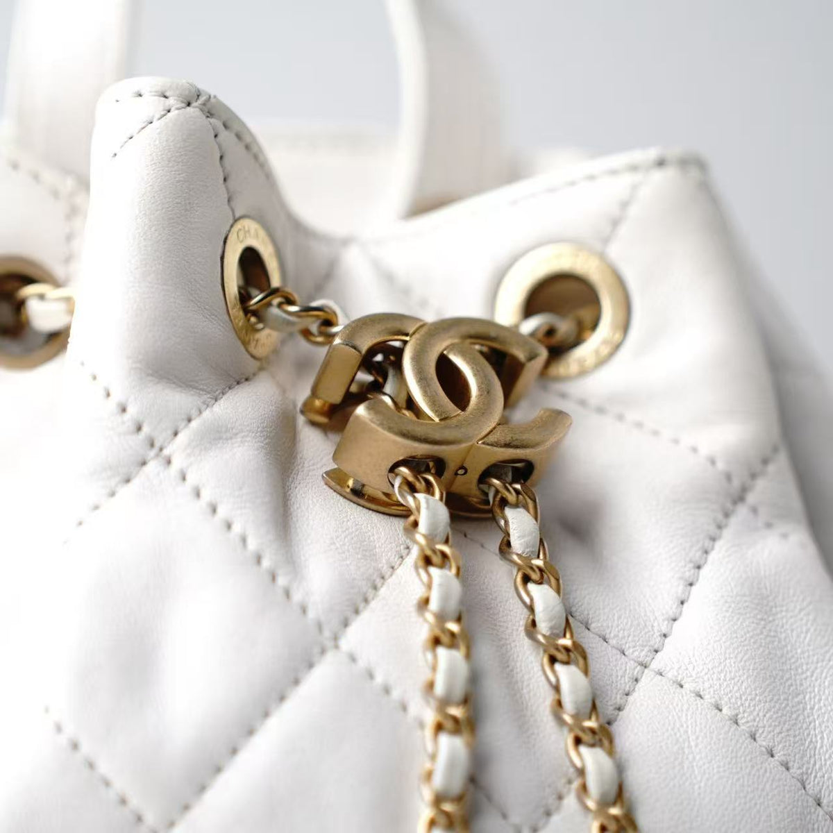 Chanel Drawstring Bucket Backpack