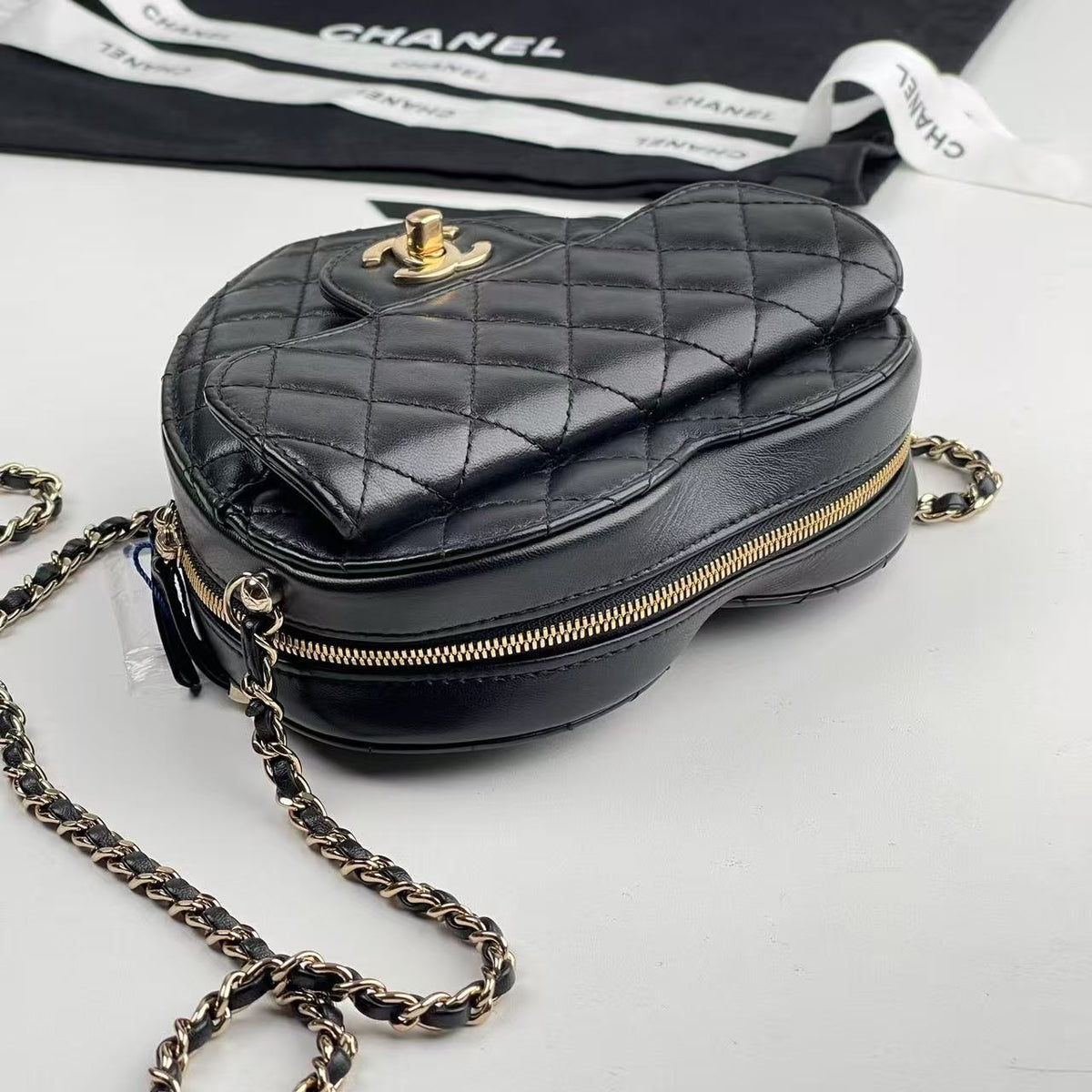 Chanel Heart‑Shaped Crossbody Camera Bag