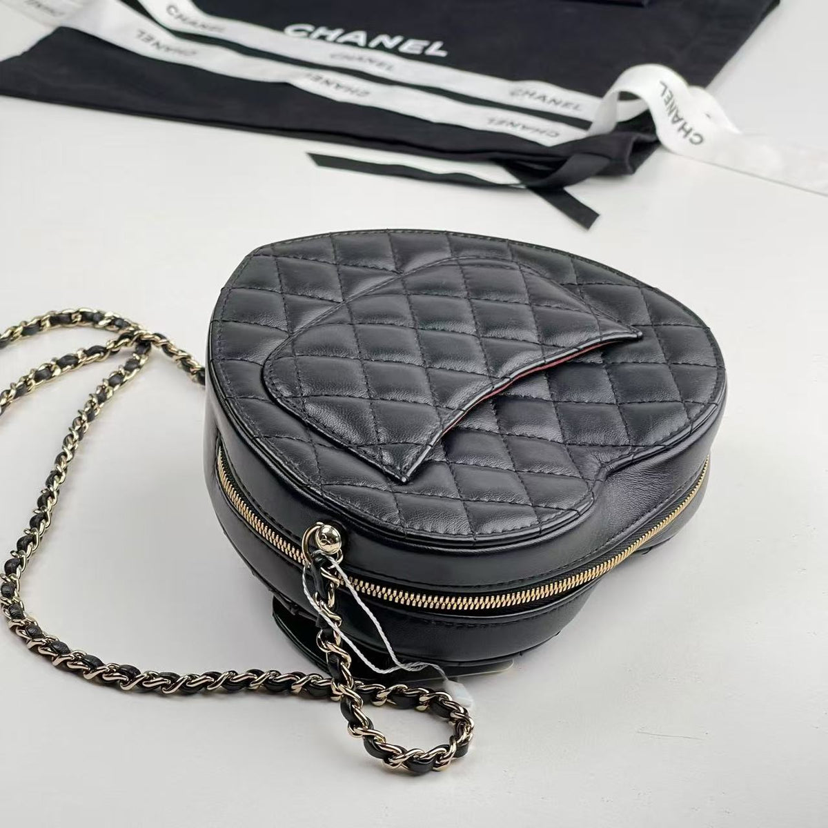 Chanel Heart‑Shaped Crossbody Camera Bag