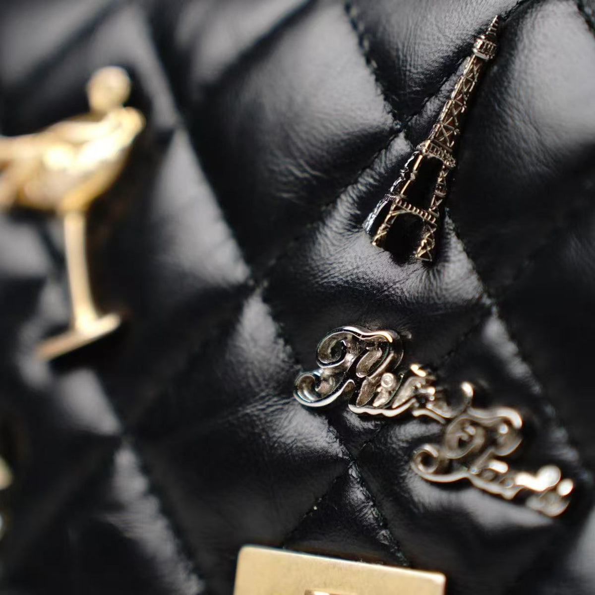 Chanel Reissue WOC Paris‑Themed Charms Wallet On Chain