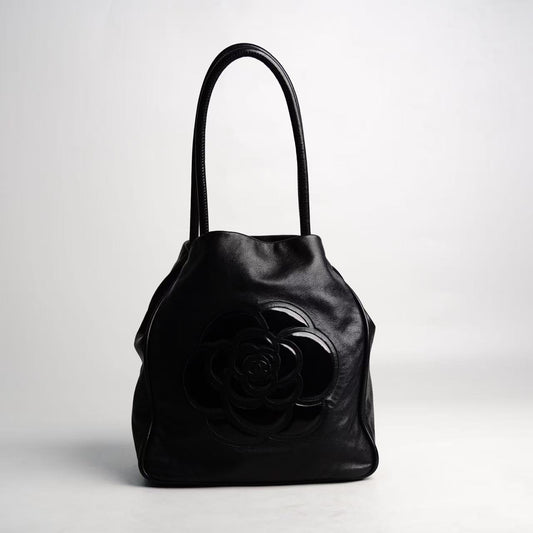 Chanel Camellia Large Leather Tote Bag