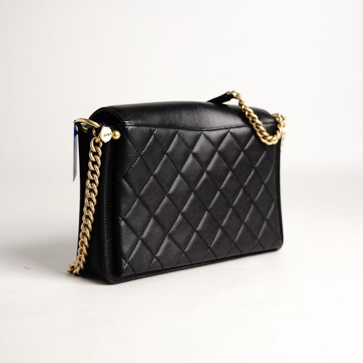 Chanel Mixed‑Leather Envelope Flap Chain Shoulder Bag