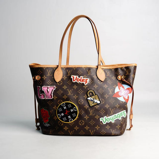 Louis Vuitton Neverfull MM Patches Limited‑Edition Tote Bag