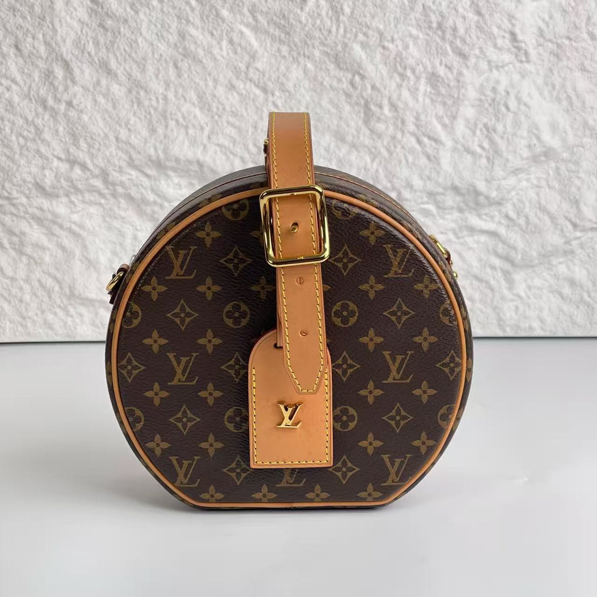 Louis Vuitton Petite Boîte Chapeau in Monogram Canvas with Gold‑Tone Hardware
