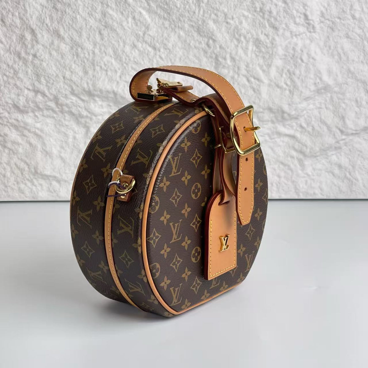 Louis Vuitton Petite Boîte Chapeau in Monogram Canvas with Gold‑Tone Hardware