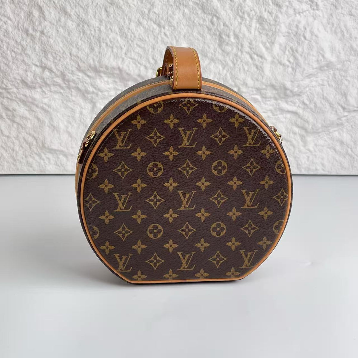 Louis Vuitton Petite Boîte Chapeau in Monogram Canvas with Gold‑Tone Hardware