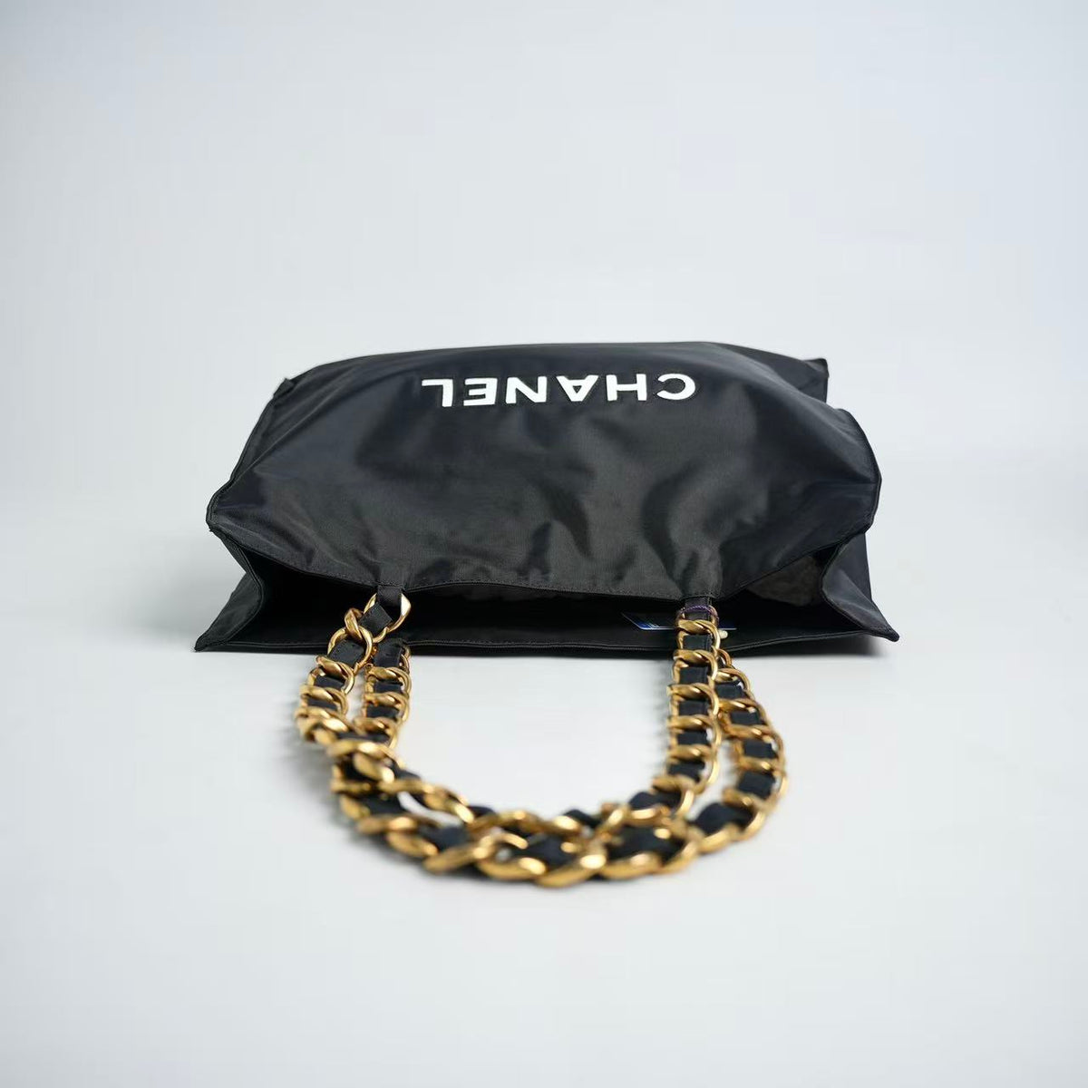 Chanel Vintage Nylon Large Chain Tote Bag
