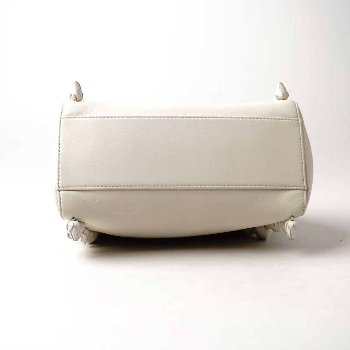 Fendi Peekaboo White Floral Appliqué Handbag