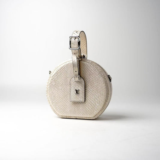 Louis Vuitton Petite Boite Chapeau Python Handbag