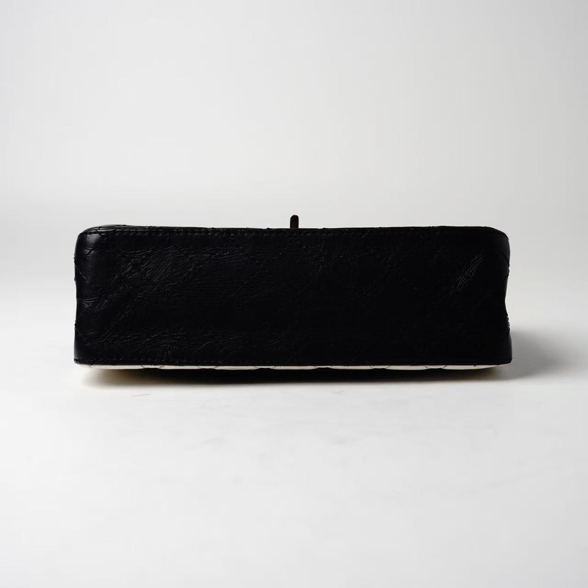 Chanel 2.55 Reissue Black‑White Color‑Block Flap Shoulder Bag